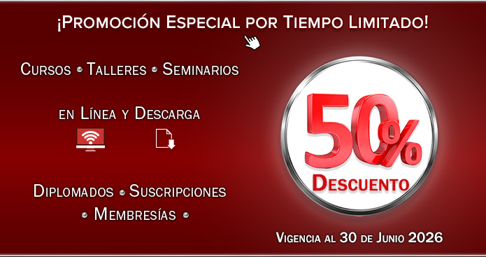 50% de DESCUENTO en TODA la CAPACITACIÓN